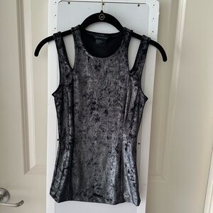 A/X Armani Exchange Metallic Black Tank Top